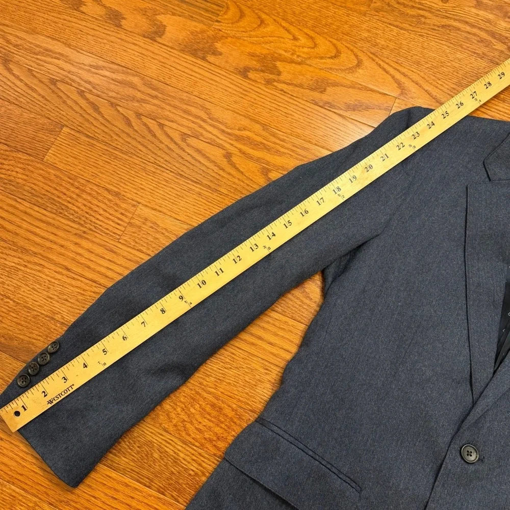 Bonobos Marzotto Italian Wool Blazer Jacket Mens 38R Blue Stretch Slim Fit